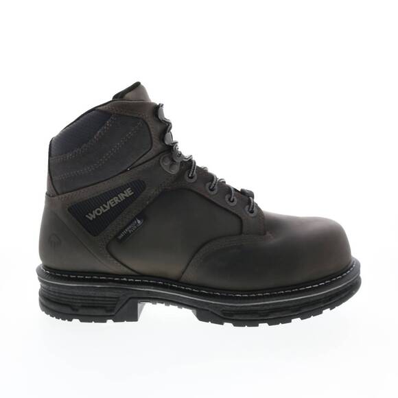 NEW WOLVERINE mens' hellcat 6 inch leather safety work boots in charcoal grey